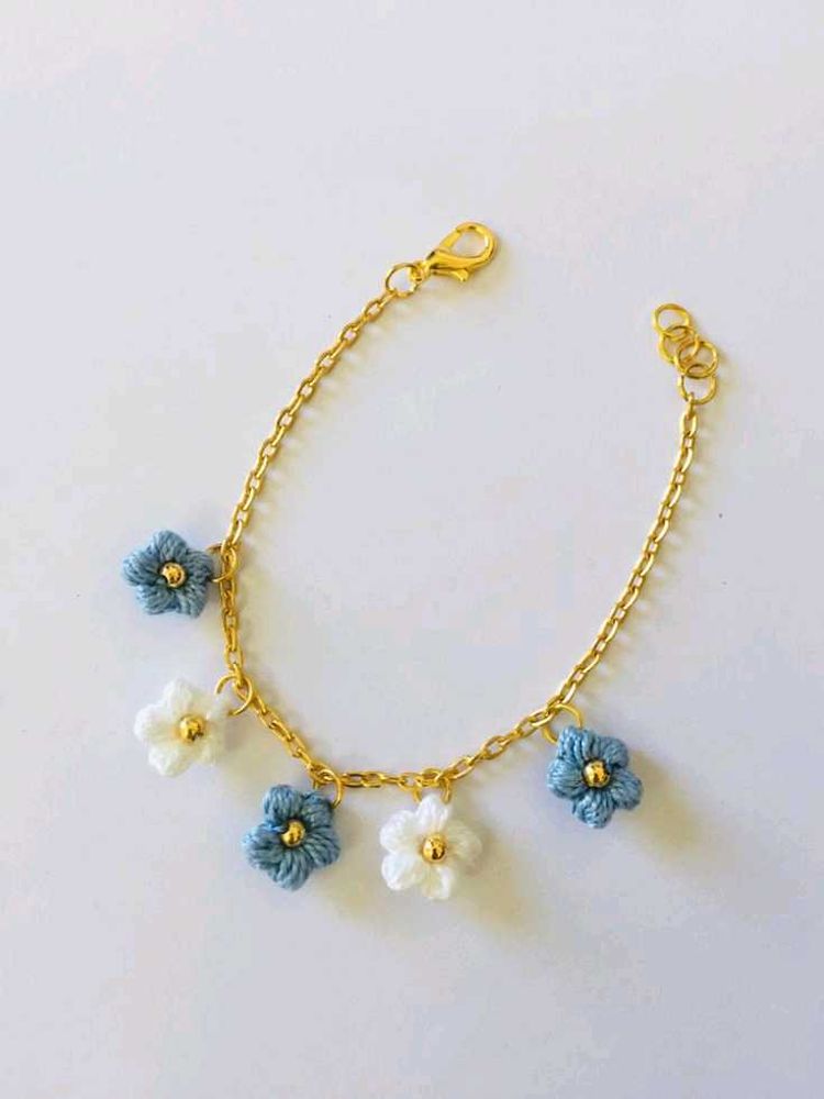 Crochet Floral Bracelet