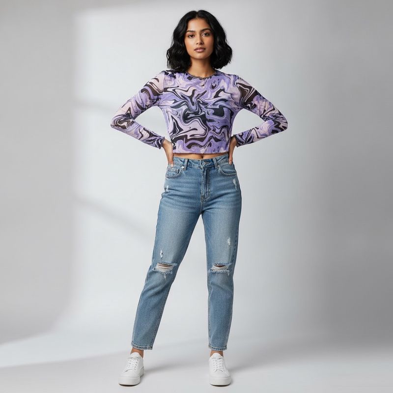Abstract Print Top