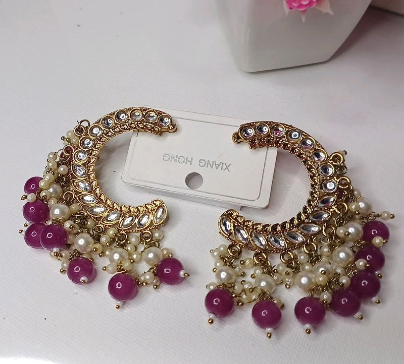 Pandamawat Pearl Stone Earrings