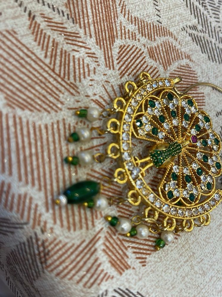 Exquisite Peacock Design Nose Pin