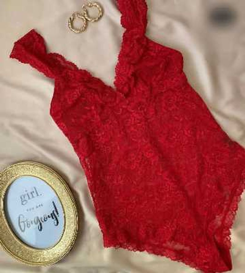 Red Lace Bodysuit