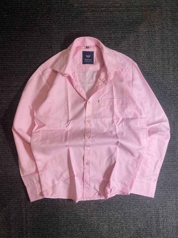 Men's Pink Long Sleeve Shirt