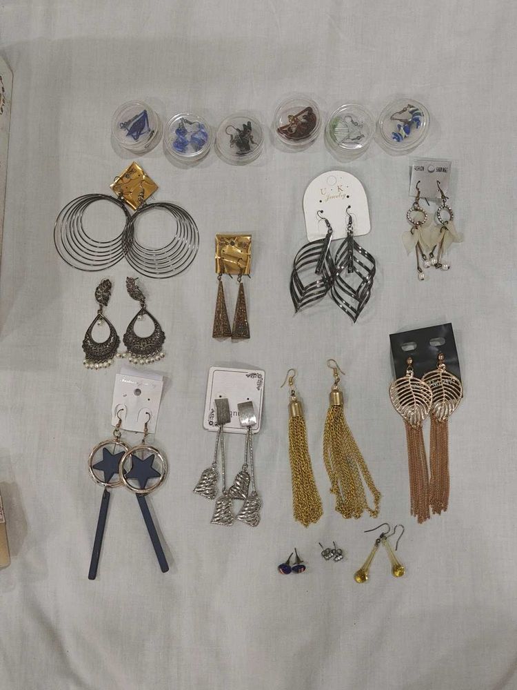 15 Assorted Dangle &amp; Stud Set with 3 pairs free