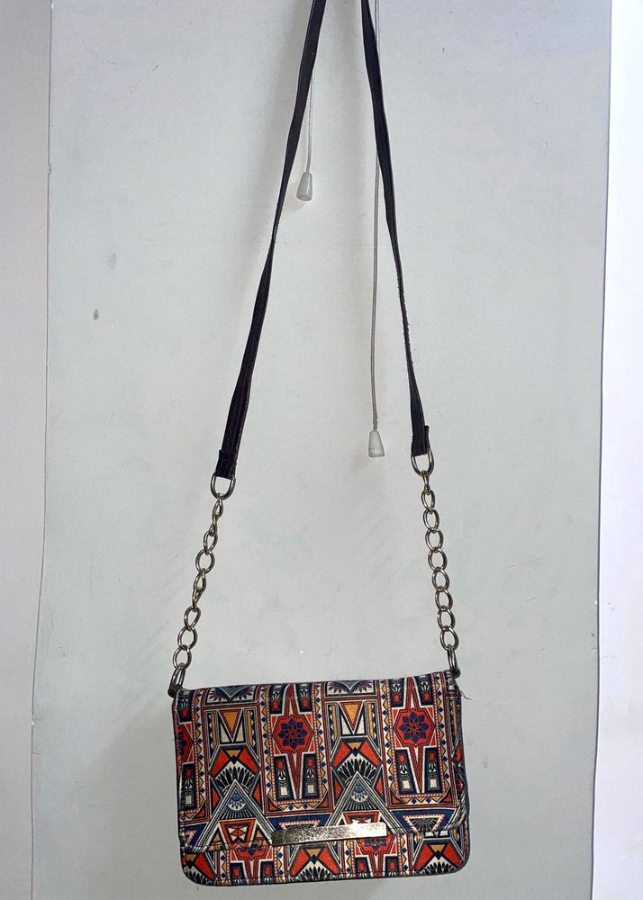 Unique Geometric Print Crossbody Bag