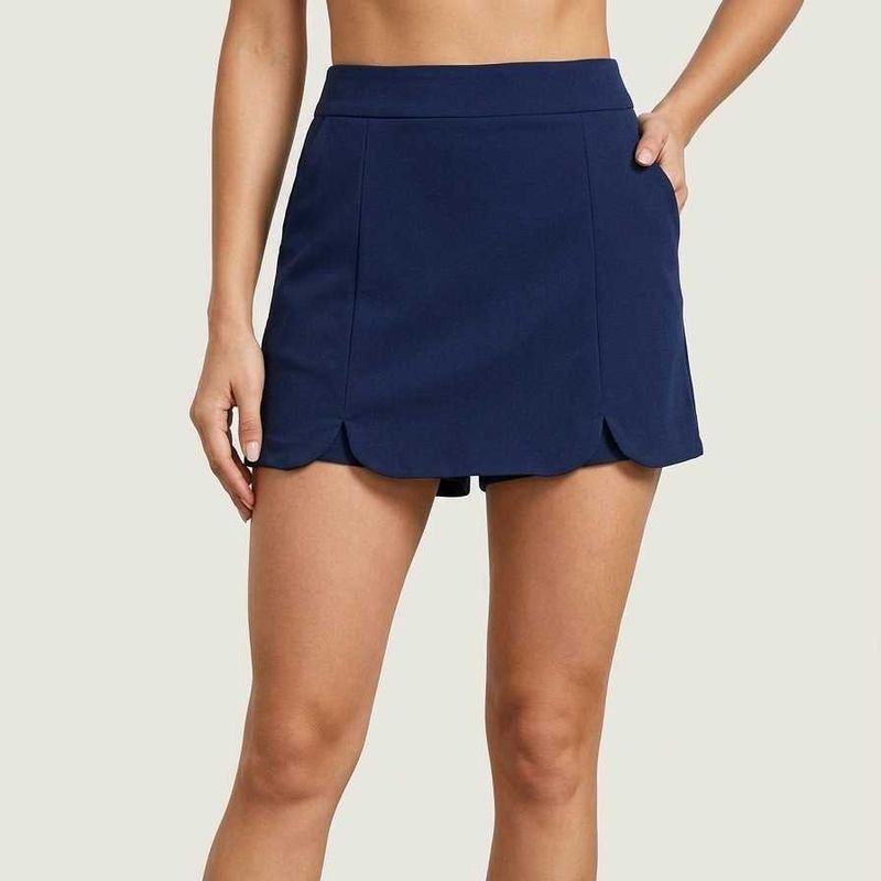 Blue A-Line Skort