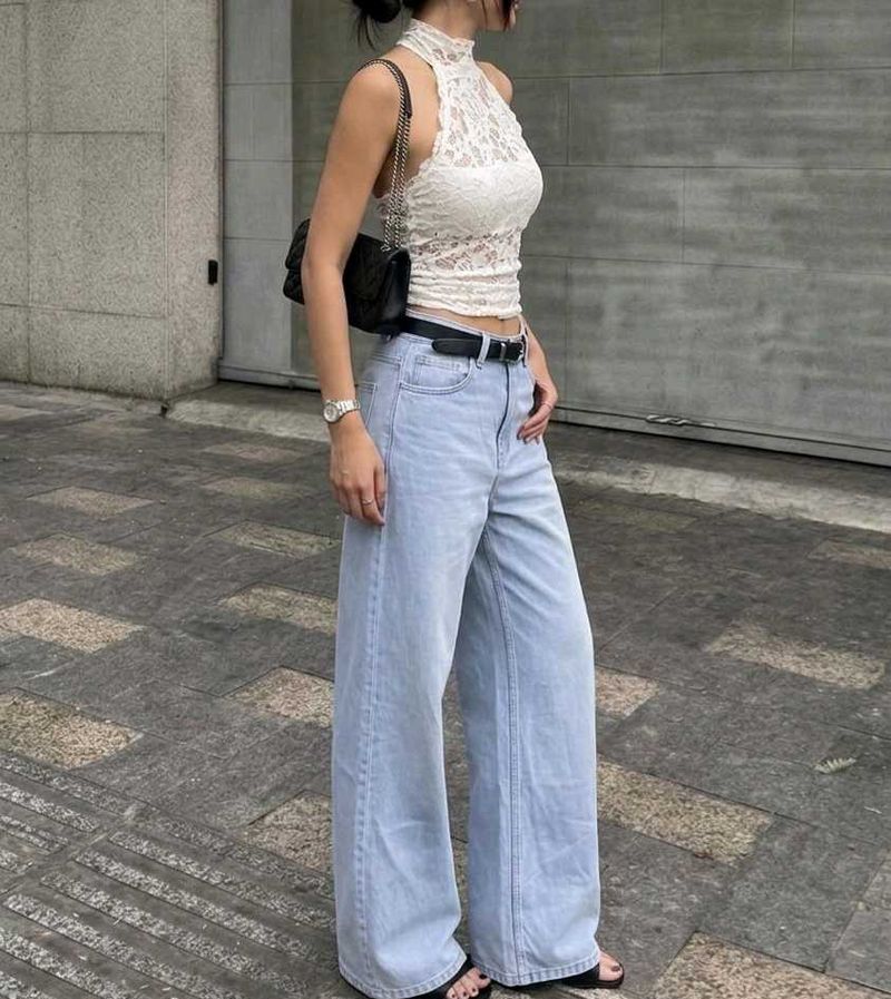 h&amp;m wige leg jeans