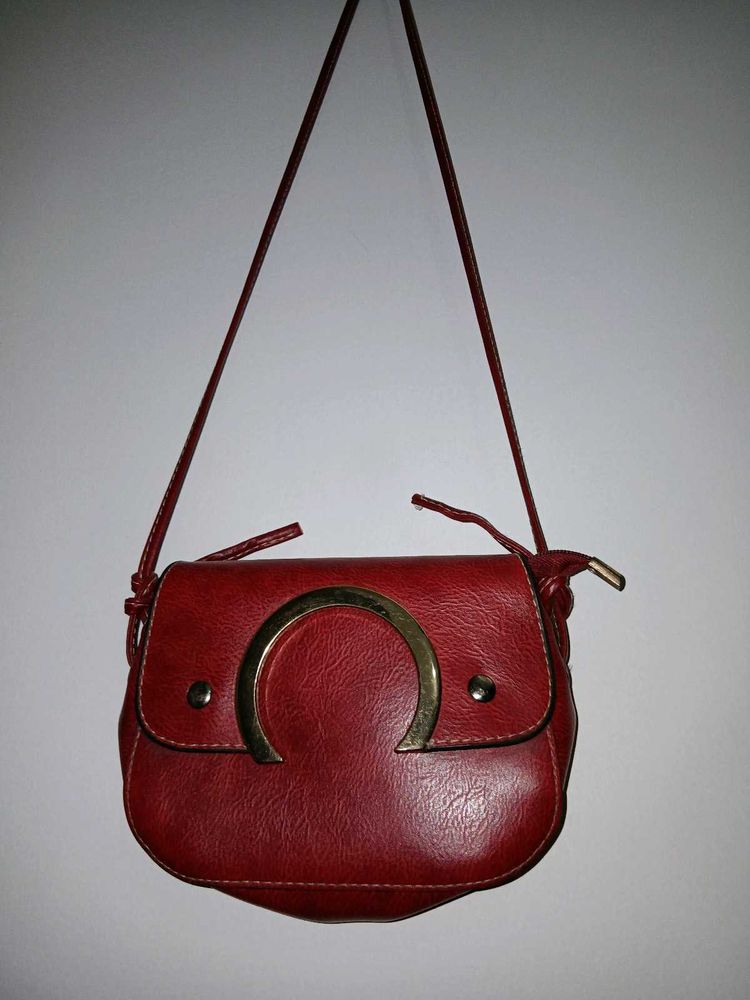 Red Leather SideBag 🍒