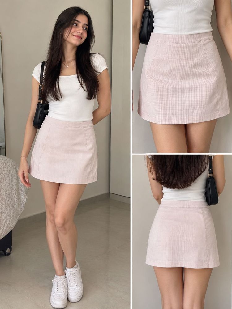Forever 21 Pink and white skirt