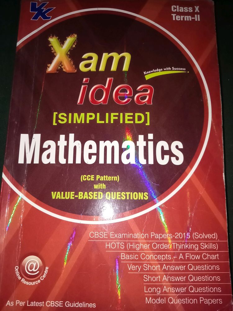 Class 10th, Maths XAM IDEA Sample Paper.