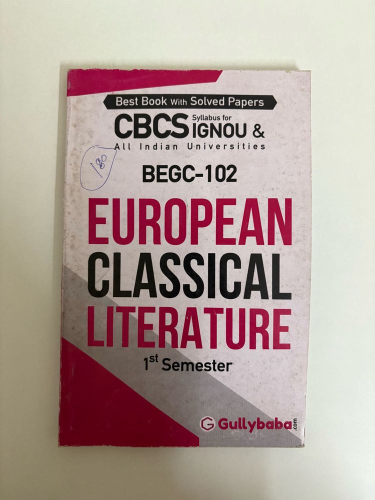 BEGC-102 European Classical Literature