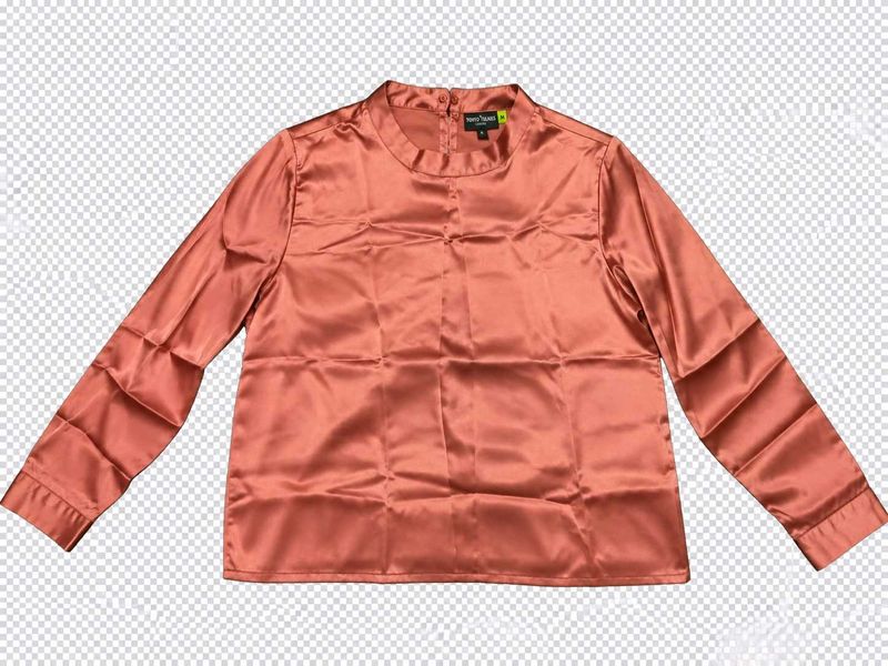 Dusty Rose Satin Full-Sleeve Top