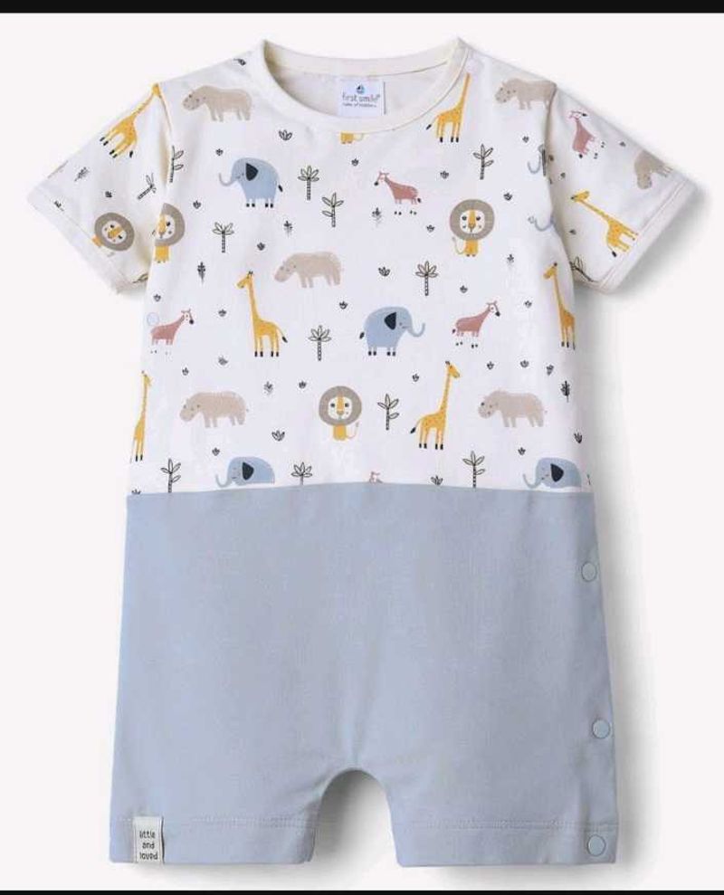 Cute Baby Romper with Animal Print