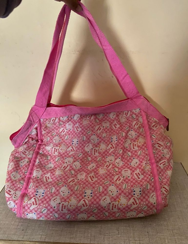 Cute Pink Cartoon Print Shoulder/Tote Bag