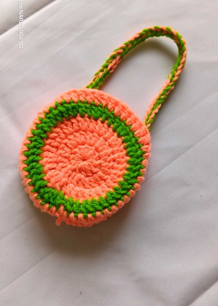 Crocheted Round Pouch