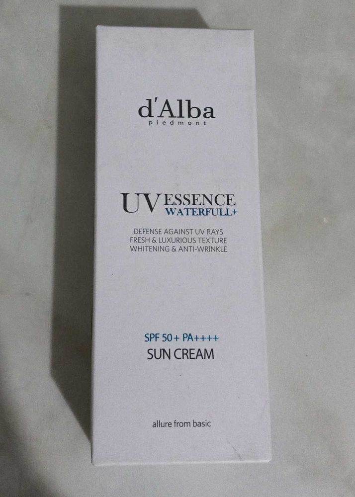 d'Alba waterfull sun cream spf 50+ pa++++