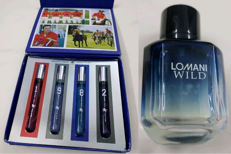 2 Perfume Set Gift Polo Club And Lomani Wild