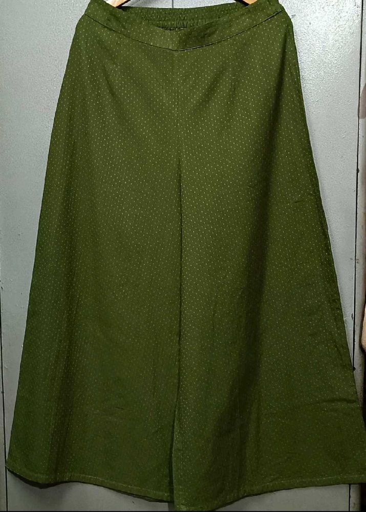 Elegant Olive Green Palazzo Pants