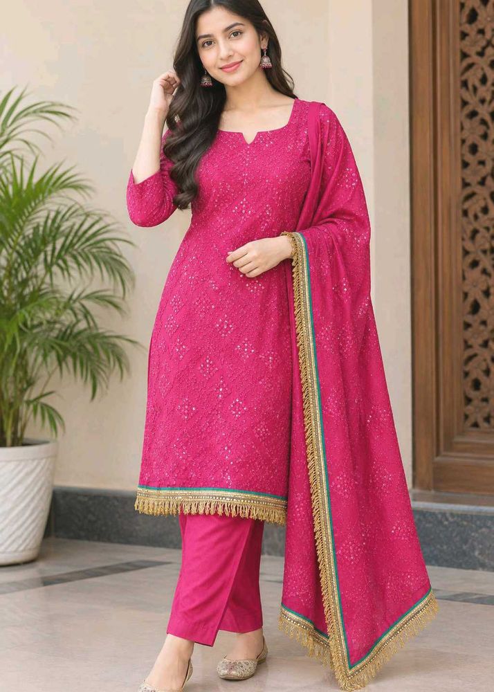 new silk suit without dupatta
