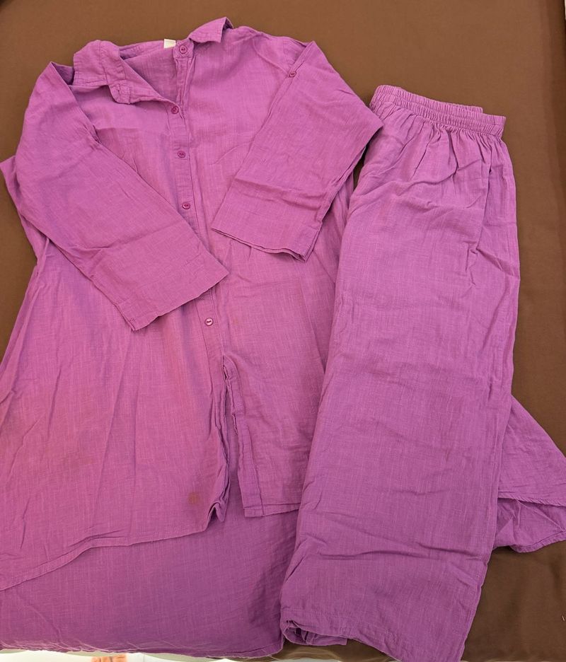 Comfortable Purple Kurta Set