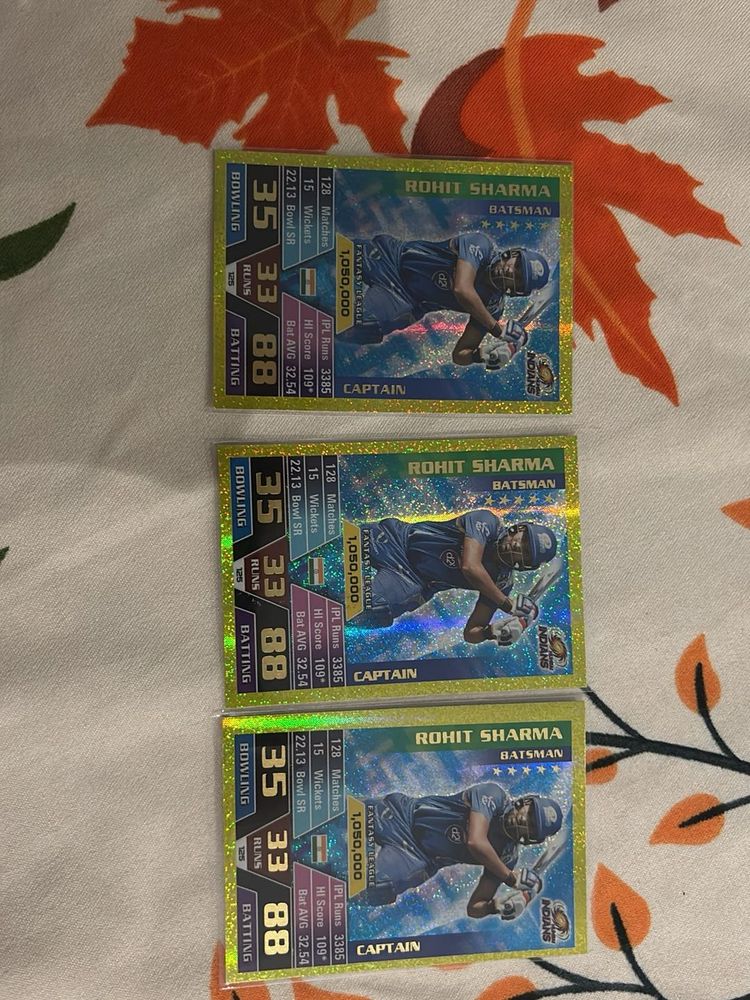 Rohit Sharma Captain Trading Card Lot