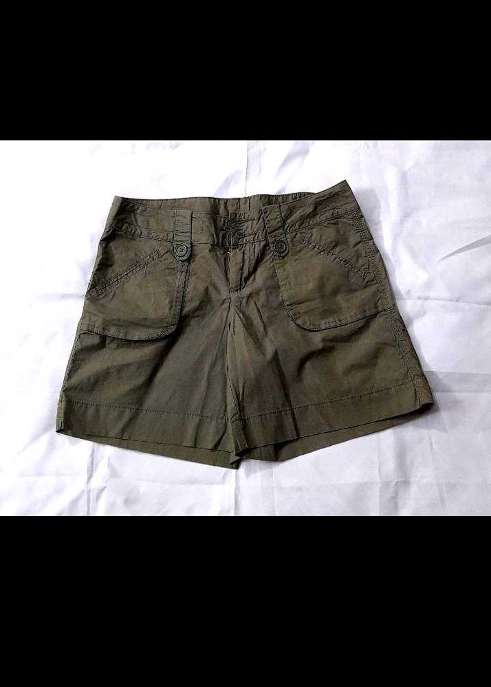 Olive Green Cargo Shorts