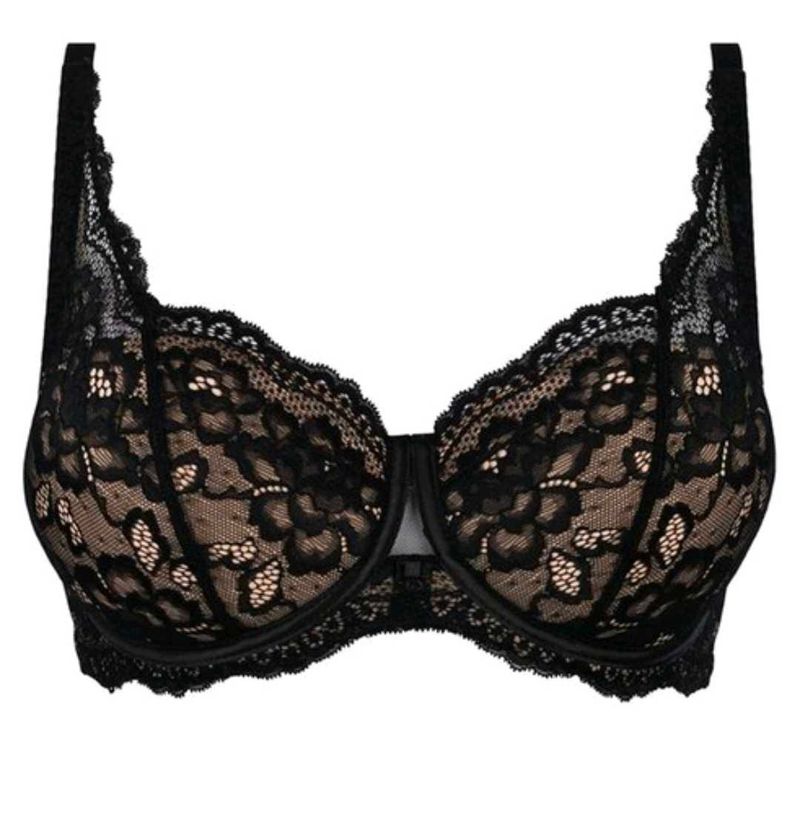 Elegant Black Lace detail lingerie set