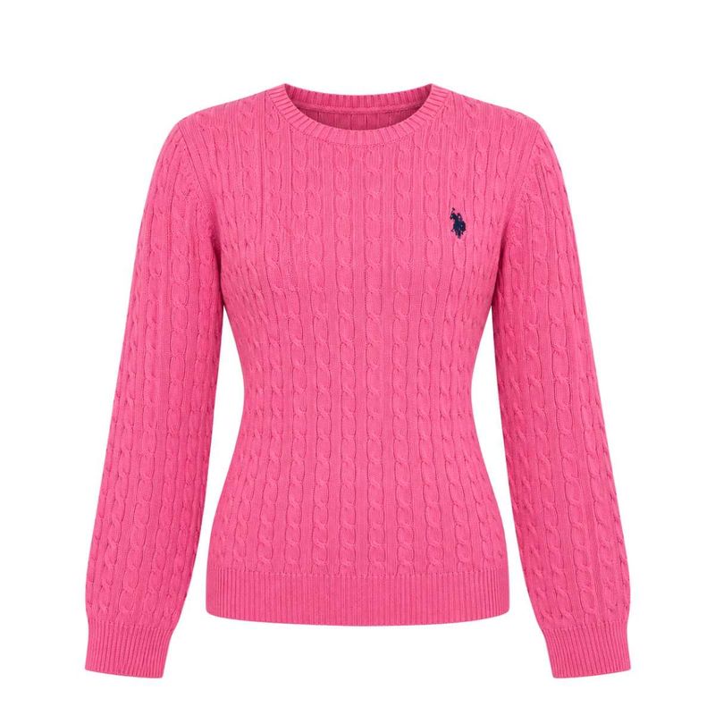 Us polo assn.  Pink Cable Knit Sweater
