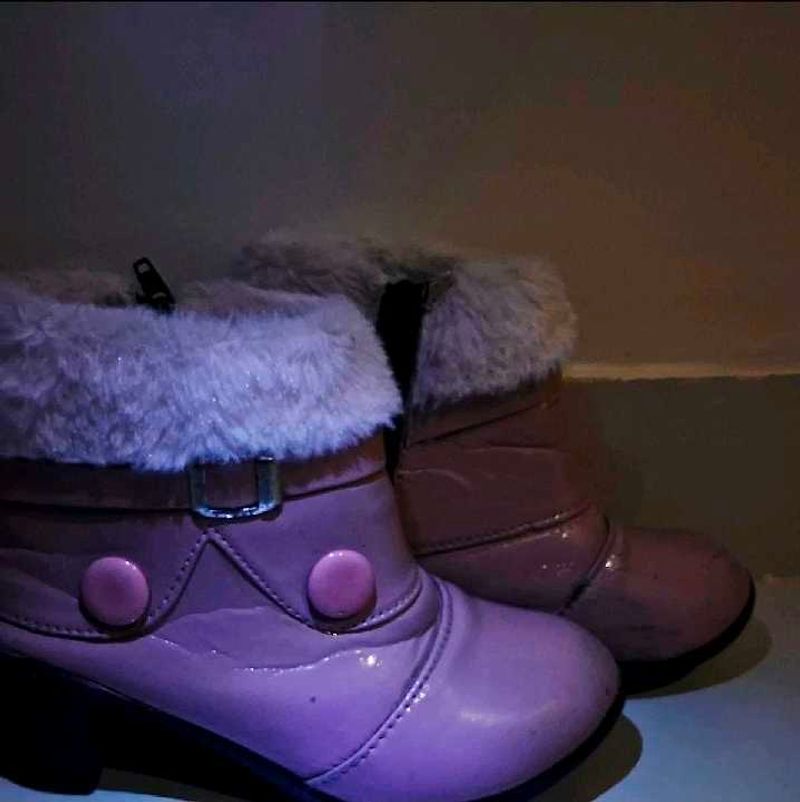 Cute Pink Fur Lined Boots