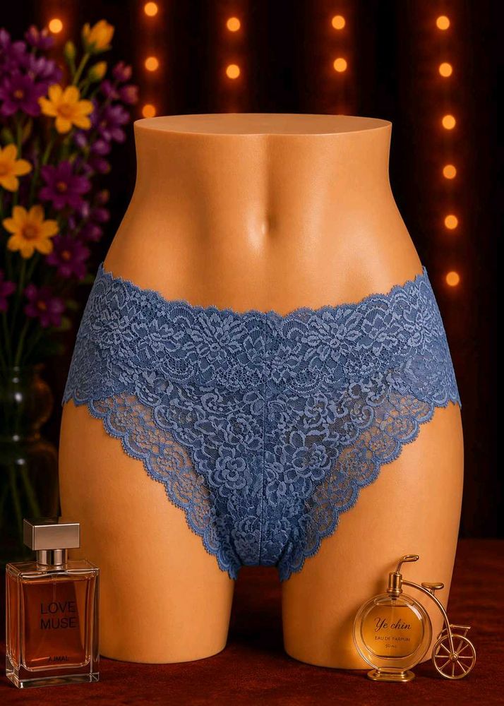 🇳🇿💫🎀Comfortable blue Briefs with Lace Trim