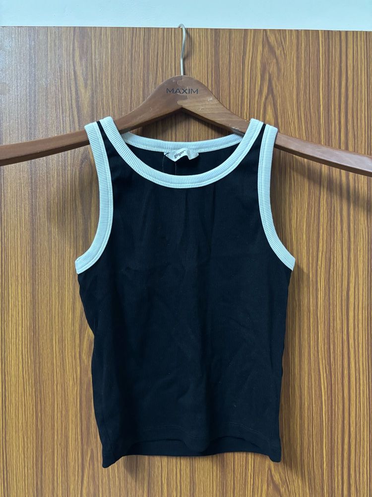 Classic Black Ribbed Tank Top
