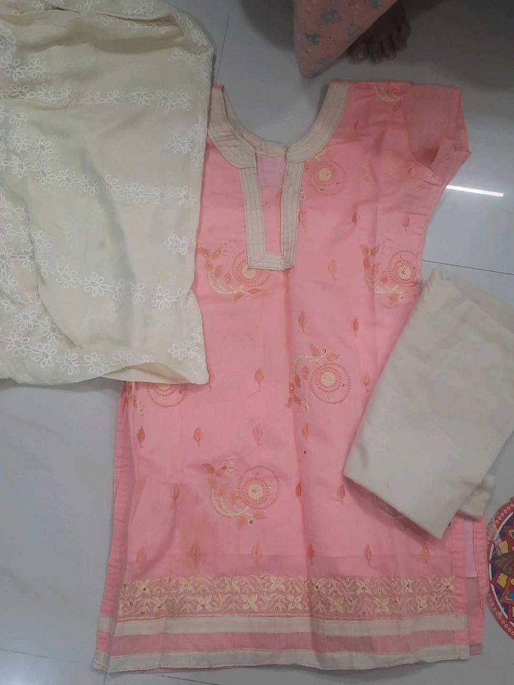 Pink Kurta Set with Dupatta