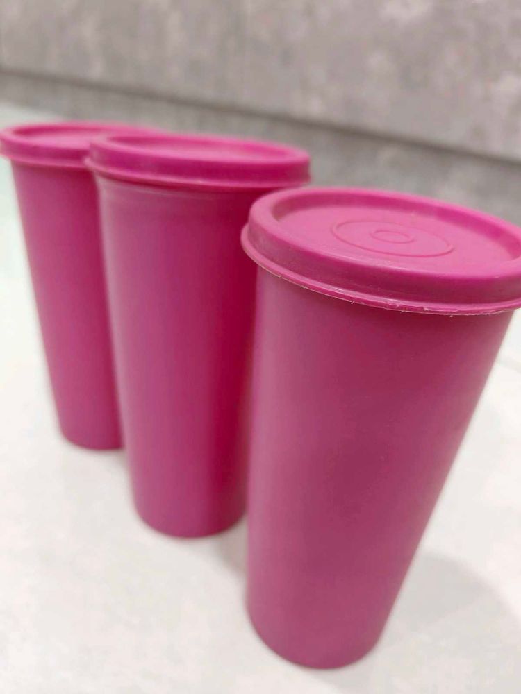 1 Set of 3 Pink Tumblers (350 ml)