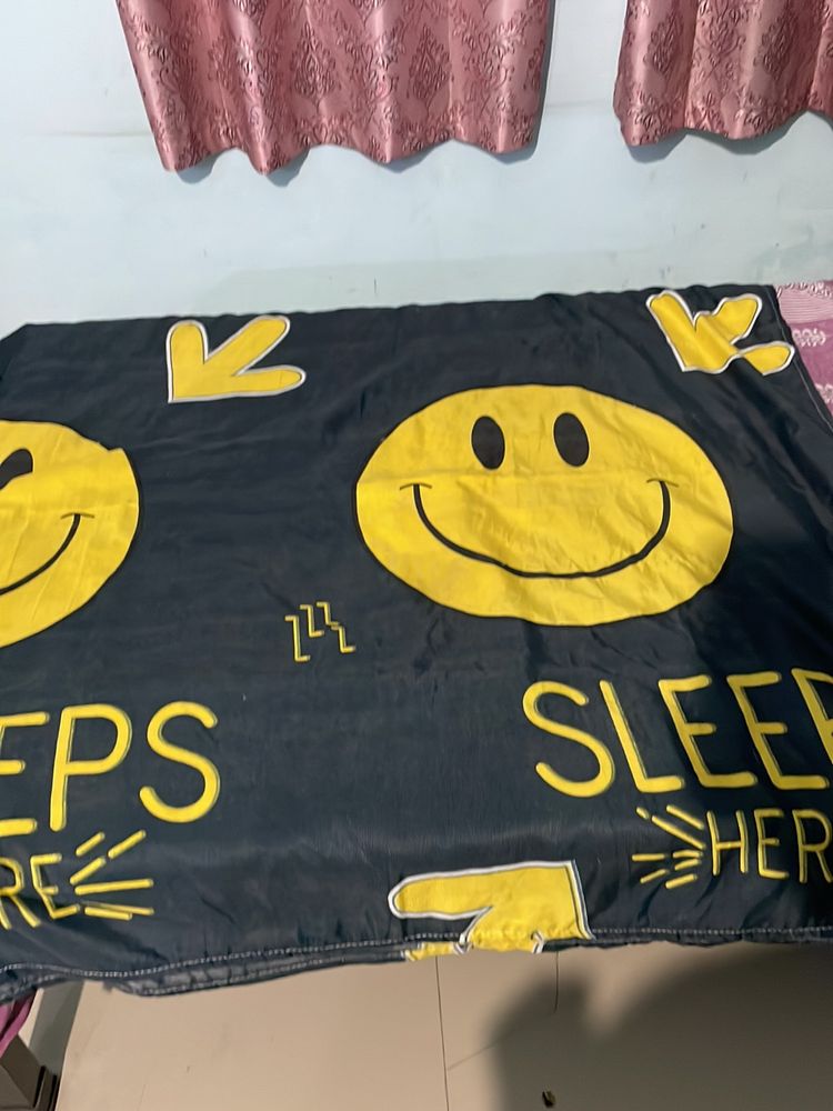 Two cartoon print cotton bedsheet