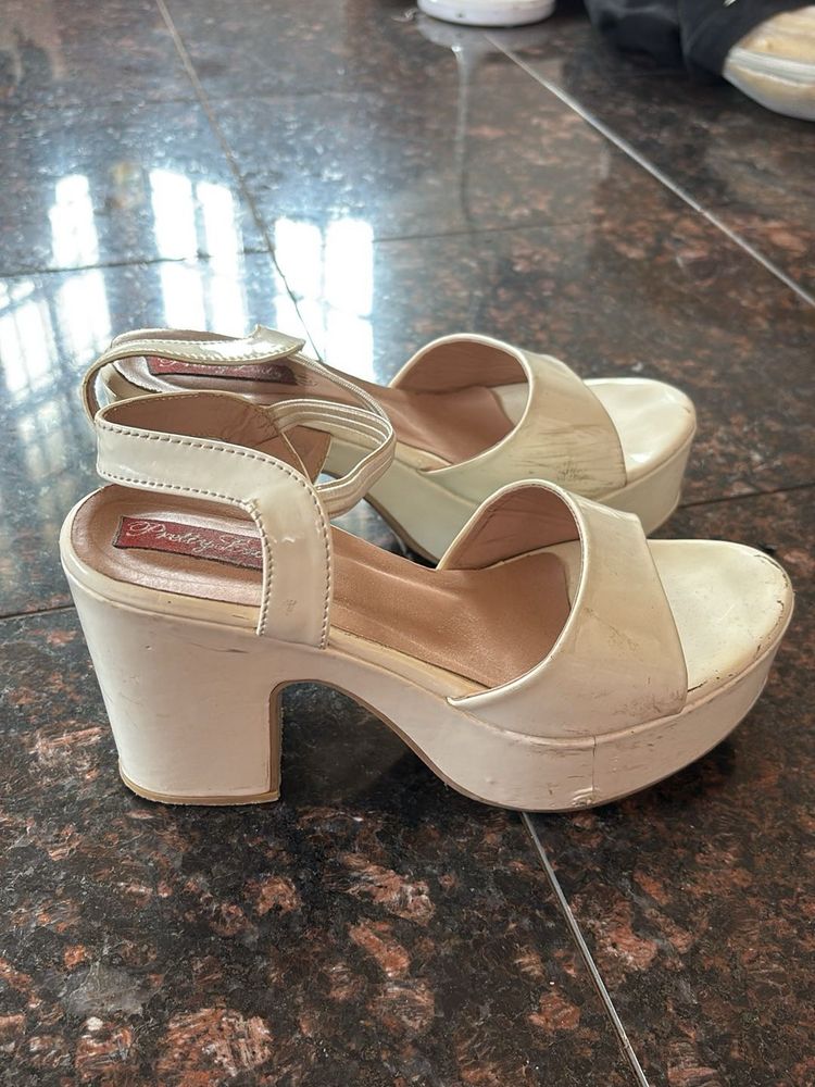 White Platform Heels