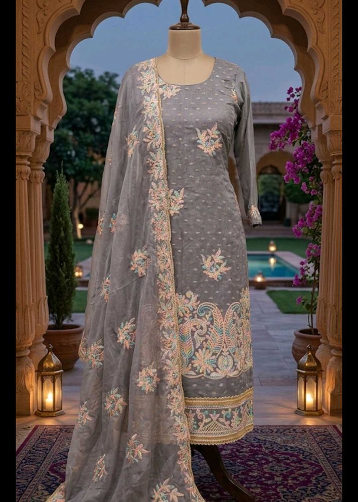 Complete Suit With Colours Ful Dupatta