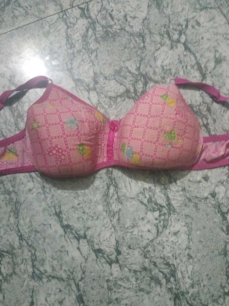 Pink Printed Padded Bra
