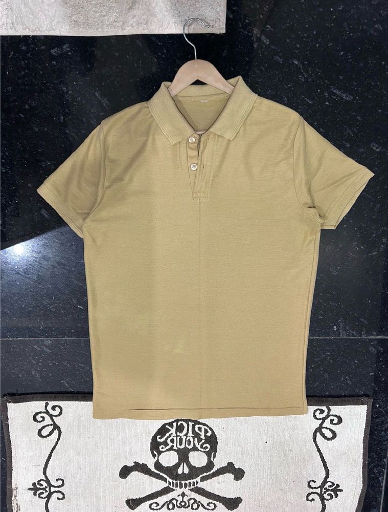 Men's Tan Polo Shirt
