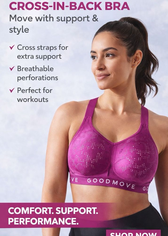 Cross-Back Sports Bra for Support