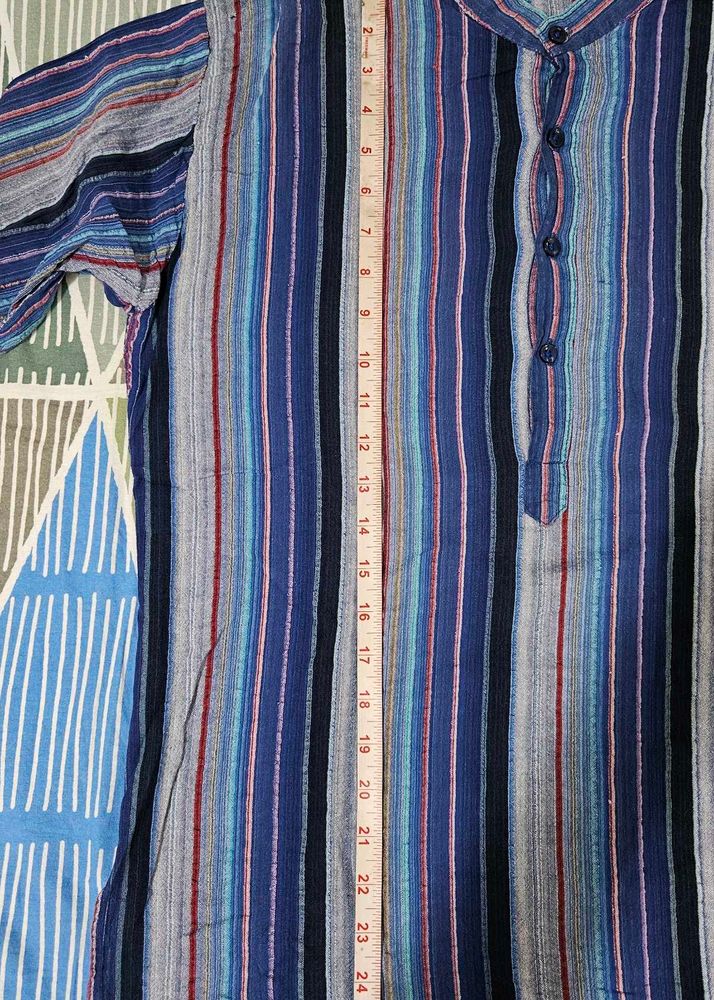 Blue Striped Kurta