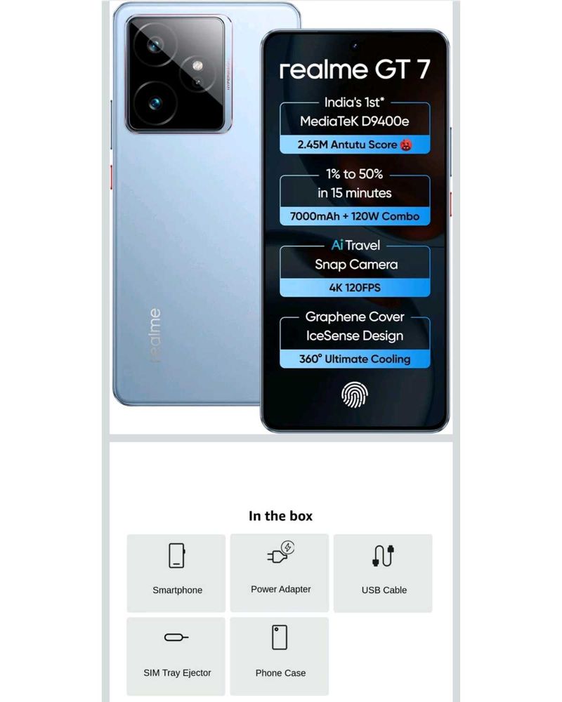 Realme GT 7 Smartphone - Like New