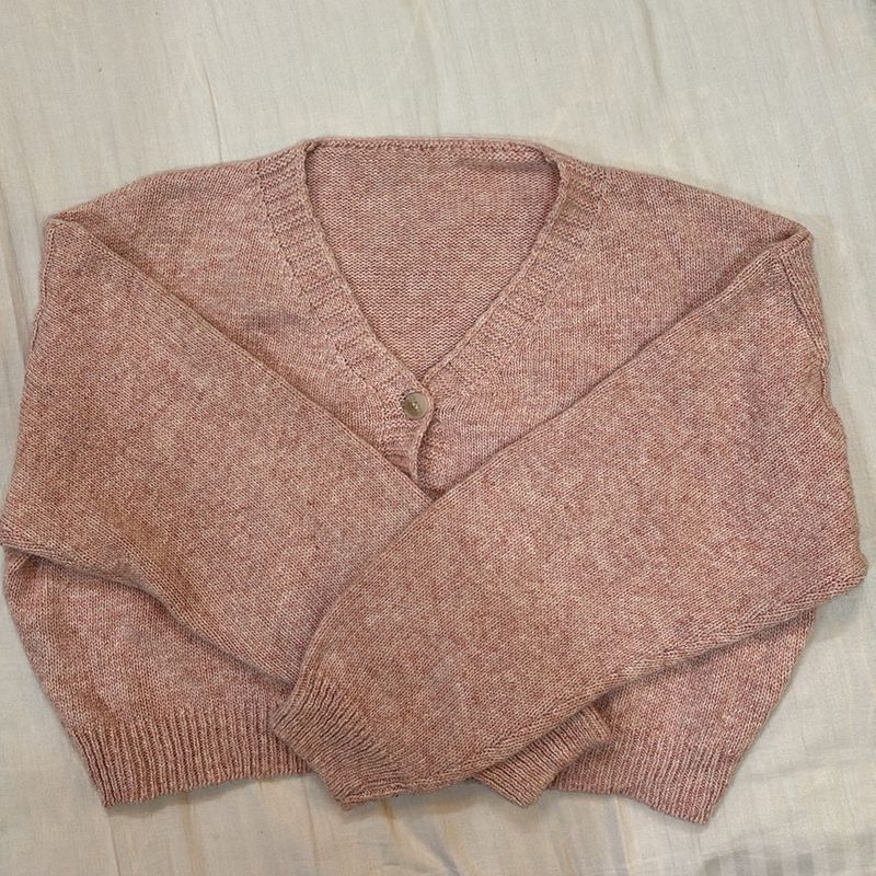 Cute Pink Crop Sweater