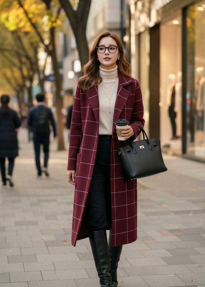 Pure Cashmere &amp; Wool Long Coat Imported Jacket