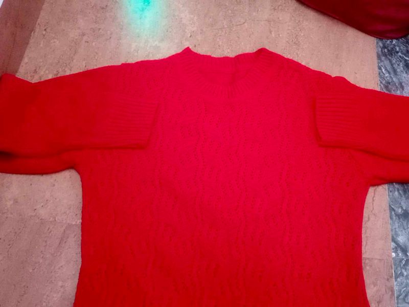 Red Knit Sweater