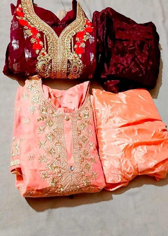 ✨combo of 2 Designer Embroidered Kurta Set🎀