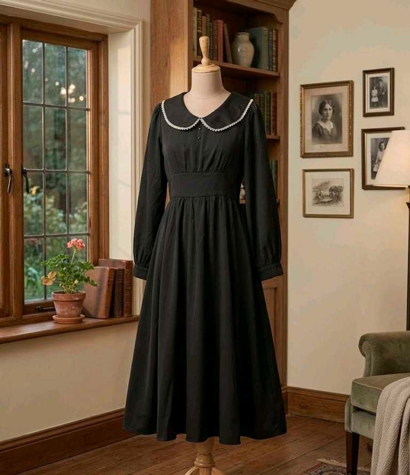 Elegant Black Midi Dress