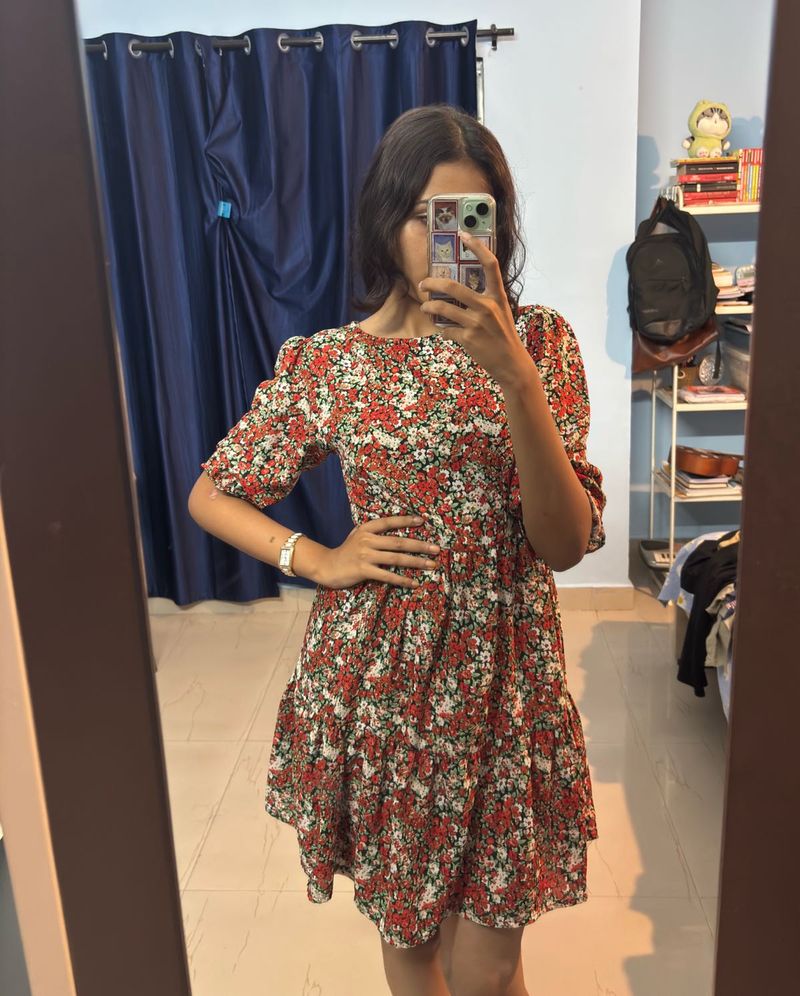 Floral Print Mini Dress