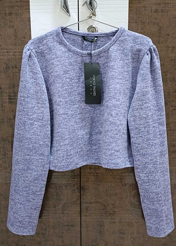 Women's Trendy Purple Cropped pullover top