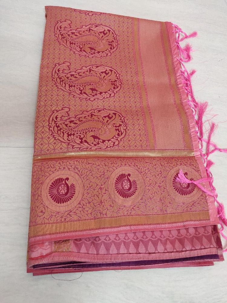 Beautiful Pink Silk Saree