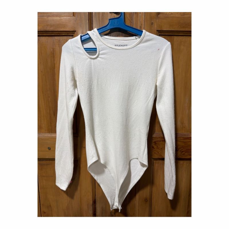 White Long Sleeve Bodysuit
