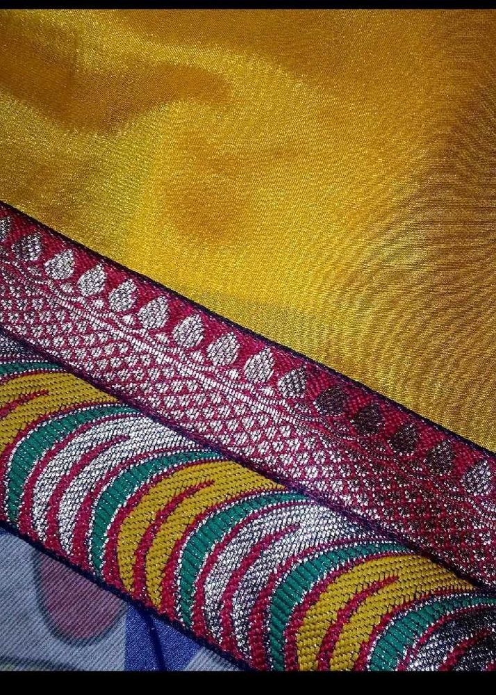 Vibrant Yellow Saree with Rich Borders